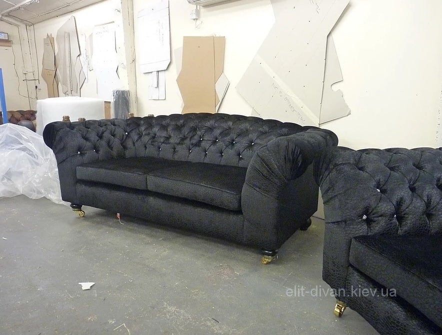 черный диван под заказ