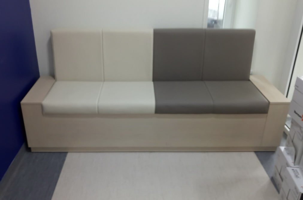 прямой кухонный комбинированный диван