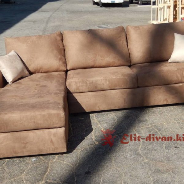 угловой коричневый диван под заказ