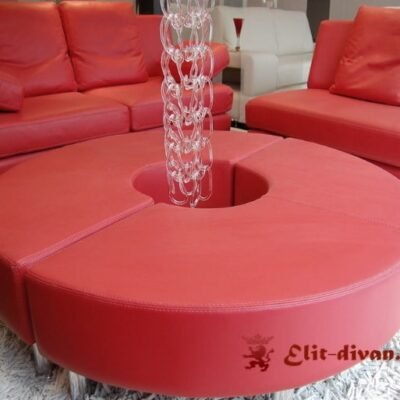 гарнитур мягкой красной мебели на заказ в Киеве