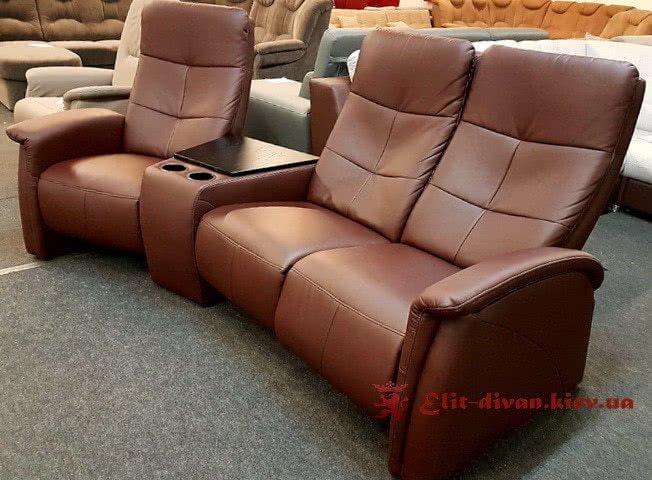 кожаный элитный диван