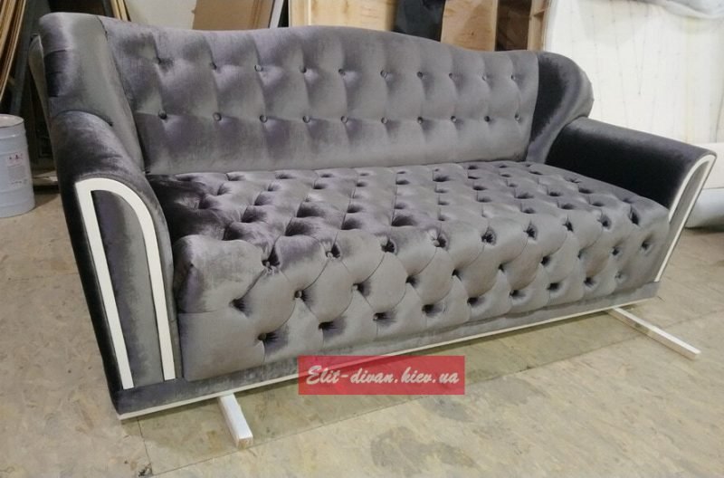 серый диван со спальным местом под заказ