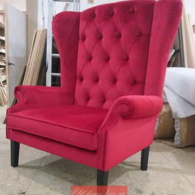 Кресло честер красного цвета