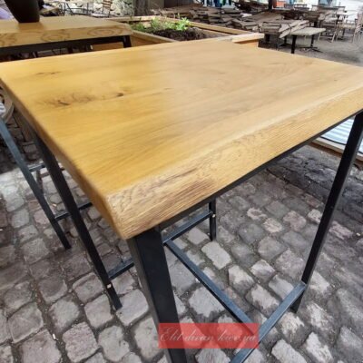 стол для кафе из дерева и металла на заказ