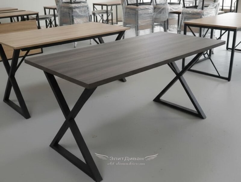 столы из дерева и металла лофт