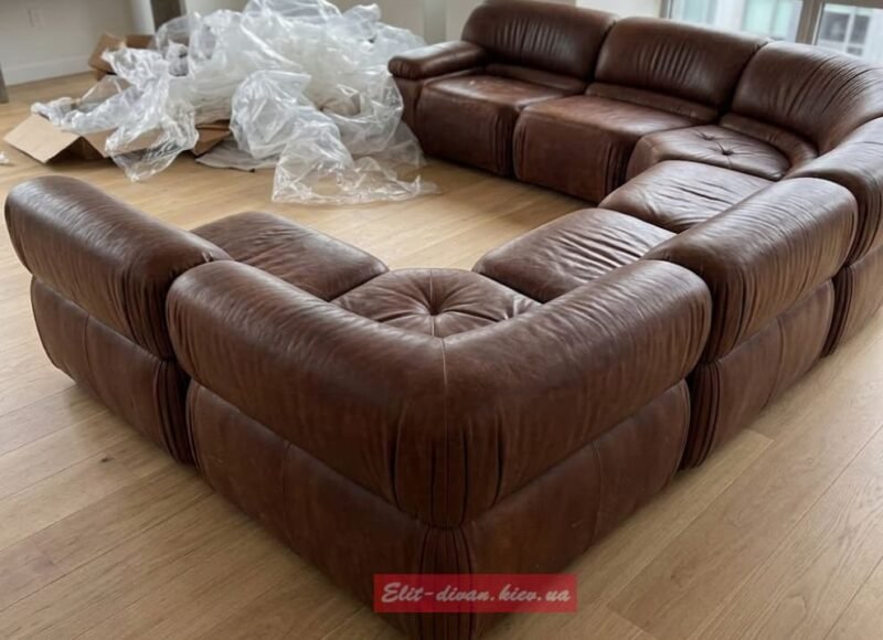 долговечная кожаная обивка для дивана