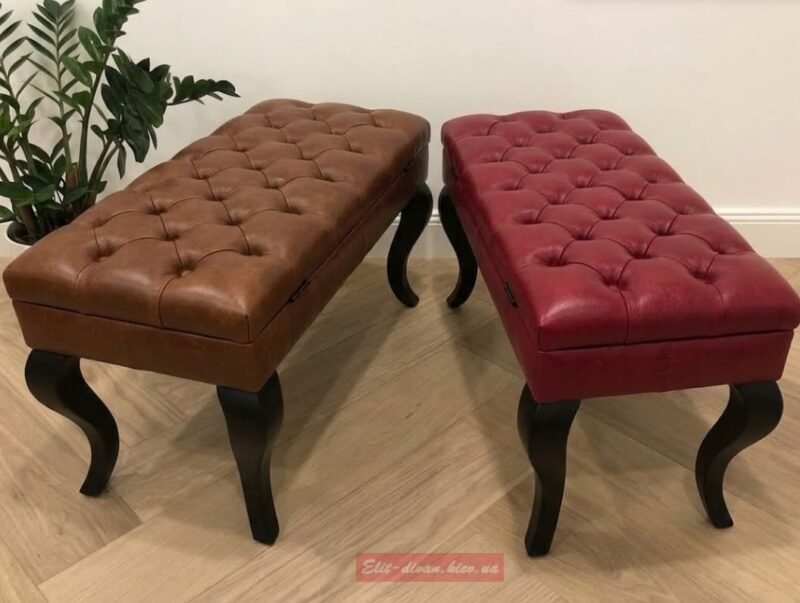 заказать мягкую оттоманку в ткани велюр