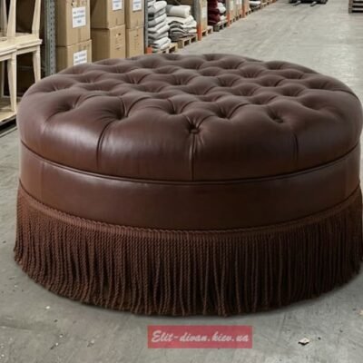 больой круглый коричневый пуф