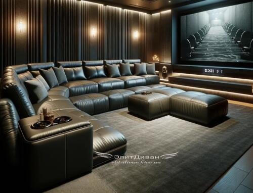 угловой диван для домашнего кинотеатра на заказ